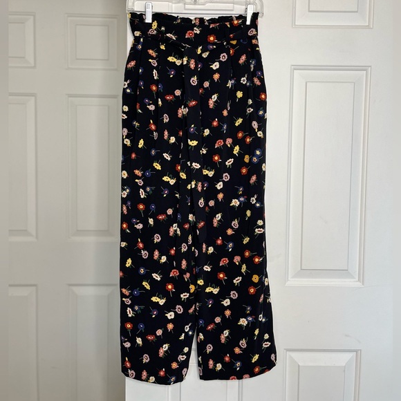 Zara TRF Floral Flowy Wide Leg Culotte Pant XS - Picture 6 of 16